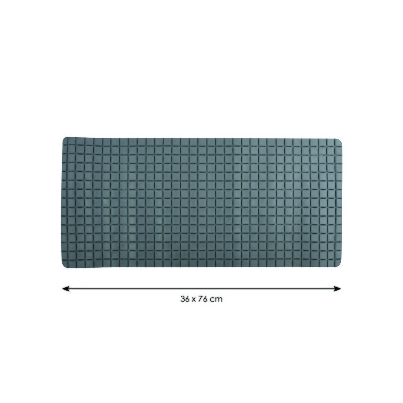 Spirella Tapis Fond De Baignoire Antidérapant Caoutchouc QUADRO 36x76cm Gris MSV
