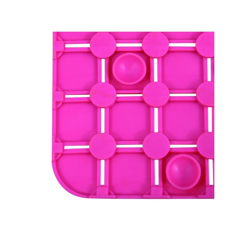 Spirella Tapis Fond De Baignoire Antidérapant Caoutchouc QUADRO 36x76Cm Rose Fuschia MSV