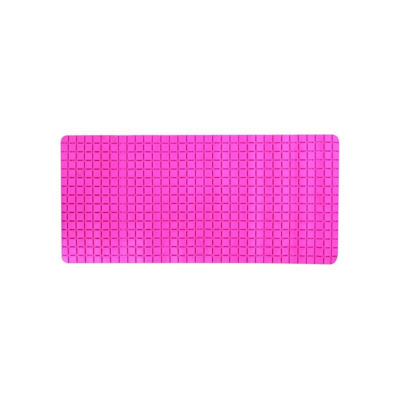spirella Tapis Fond de baignoire antidérapant Caoutchouc QUADRO 36x76Cm Rose Fuschia MSV