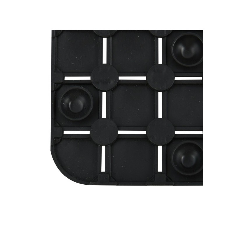 Spirella Tapis Fond De Baignoire Antidérapant Caoutchouc QUADRO 36x76cm Noir MSV