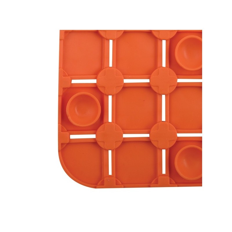 Spirella Tapis Fond De Baignoire Antidérapant Caoutchouc QUADRO 36x76cm Orange MSV