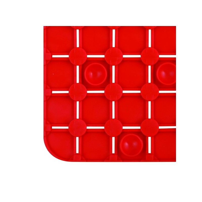 Spirella Tapis Fond De Baignoire Antidérapant Caoutchouc QUADRO 36x76cm Rouge MSV