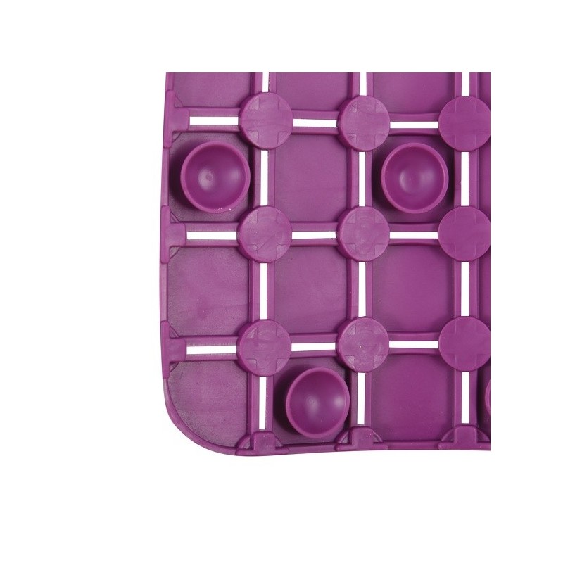 Spirella Tapis Fond De Baignoire Antidérapant Caoutchouc QUADRO 36x76cm Violet MSV