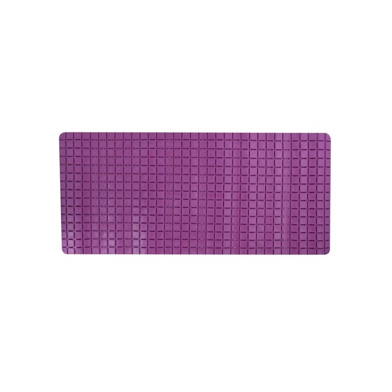 spirella Tapis Fond de baignoire antidérapant Caoutchouc QUADRO 36x76cm Violet MSV