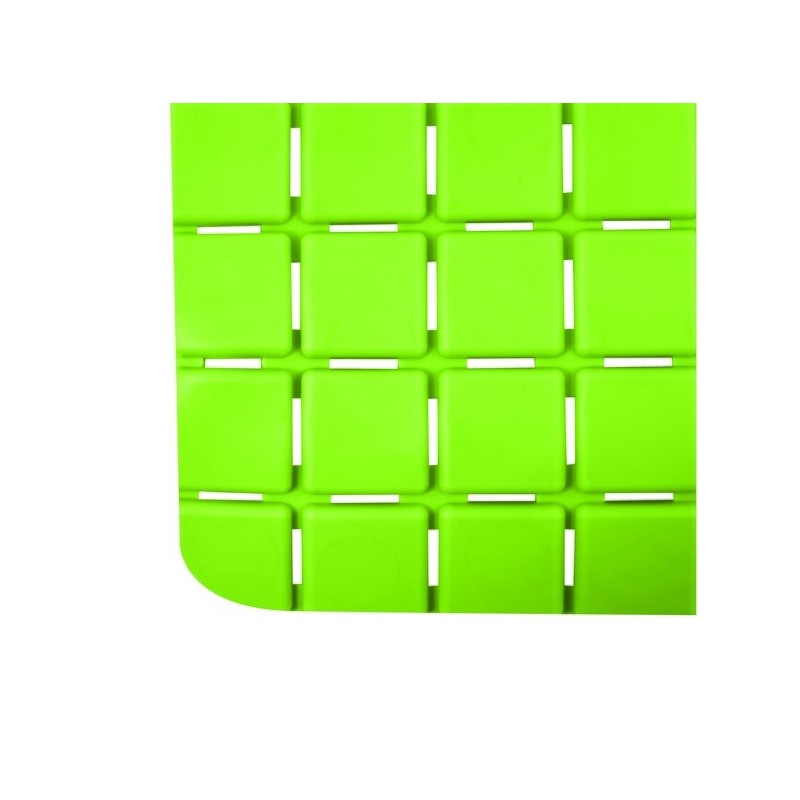 Spirella Tapis Fond De Baignoire Antidérapant Caoutchouc QUADRO 36x76cm Vert MSV