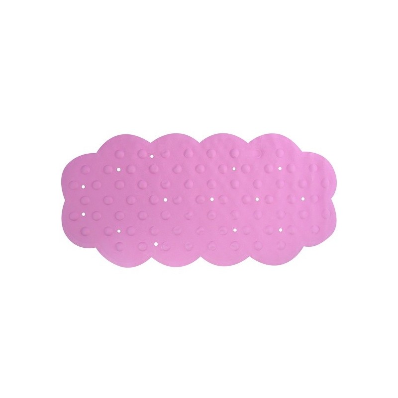 spirella Tapis fond de baignoire Caoutchouc 44X92cm Rose MSV