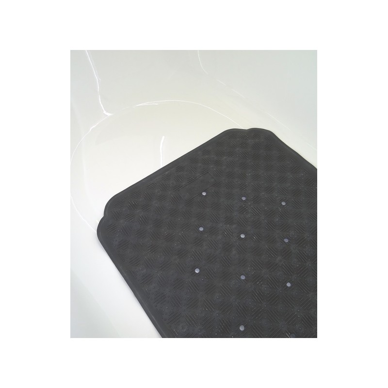 Spirella Tapis Fond De Baignoire Caoutchouc RUBY 70x40cm Gris Foncé Spirella