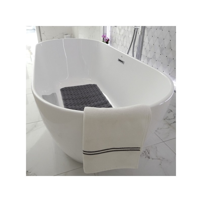 Spirella Tapis Fond De Baignoire Caoutchouc RUBY 70x40cm Gris Foncé Spirella