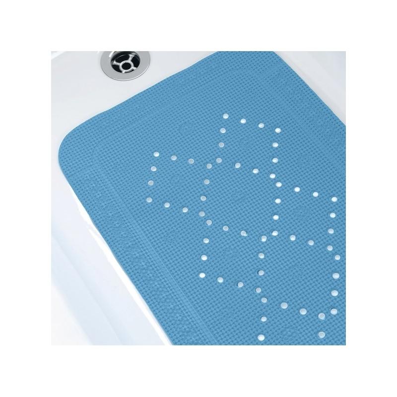Spirella Tapis Fond De Baignoire PVC ALASKA 71x36cm Bleu Bermuda Spirella