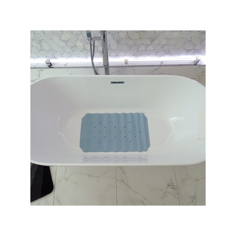 Spirella Tapis Fond De Baignoire PVC ALASKA 71x36cm Gris Clair Spirella