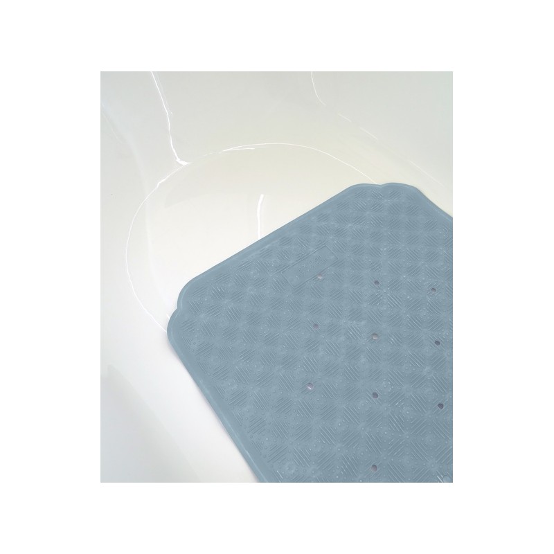 Spirella Tapis Fond De Baignoire PVC ALASKA 71x36cm Gris Clair Spirella