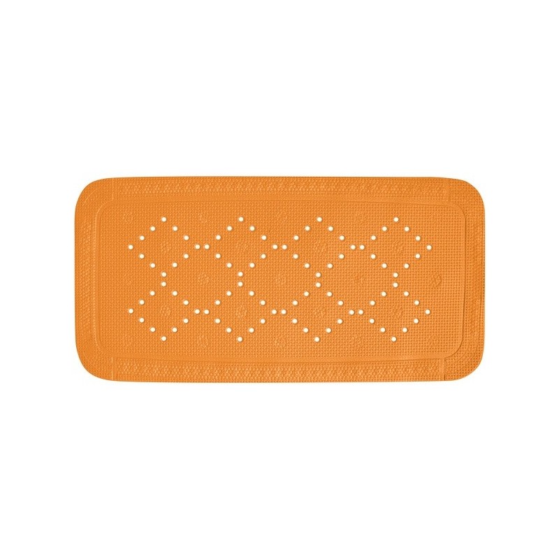 spirella Tapis Fond de baignoire PVC ALASKA 71x36cm Orange Spirella