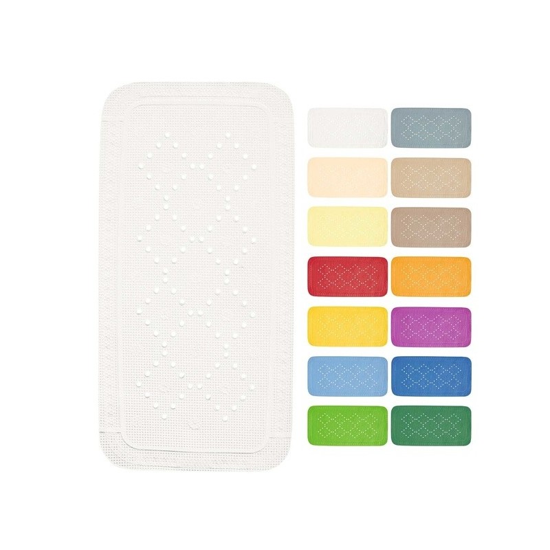 Spirella Tapis Fond De Baignoire PVC ALASKA 91x36cm Blanc Spirella
