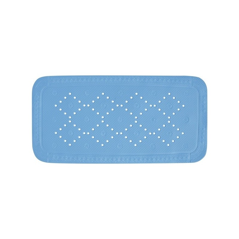 spirella Tapis Fond de baignoire PVC ALASKA 91x36cm Bleu Bermuda Spirella