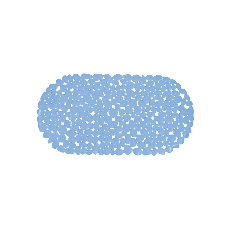 spirella Tapis Fond de baignoire PVC GALETS 35x68cm Bleu Ciel MSV