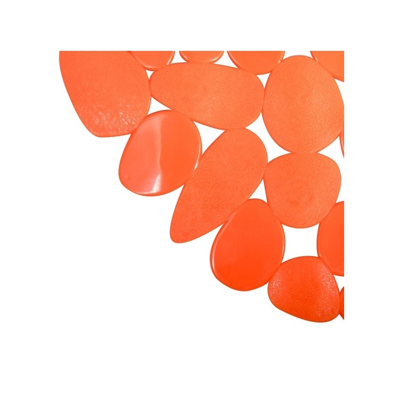 Spirella Tapis Fond De Baignoire PVC GALETS 35x68cm Orange MSV