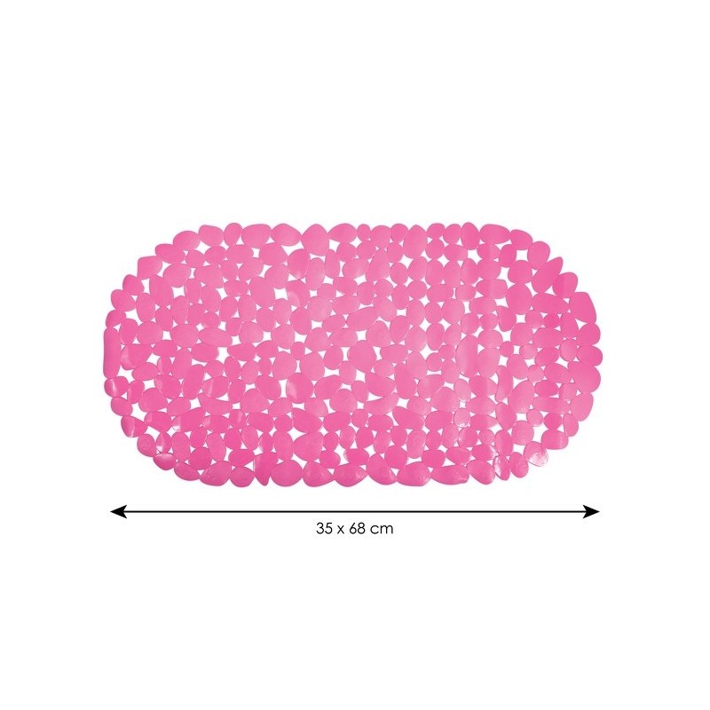 Spirella Tapis Fond De Baignoire PVC GALETS 35x68cm Rose Fuschia MSV
