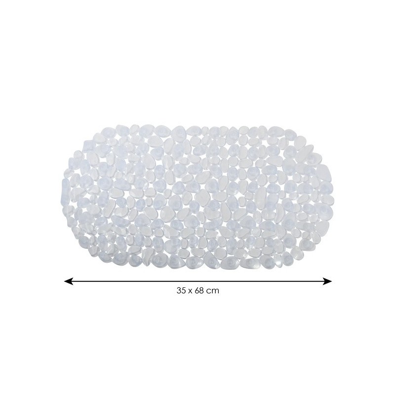Spirella Tapis Fond De Baignoire PVC GALETS 35x68cm Transparent MSV