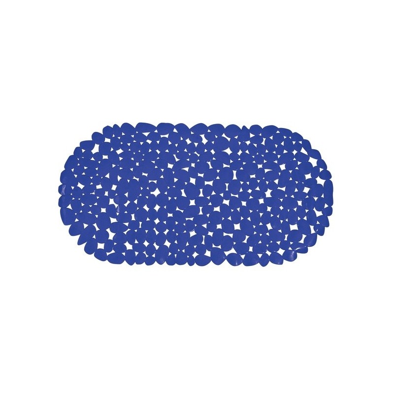 spirella Tapis Fond de baignoire PVC GALETS 39x99cm Bleu Marine MSV