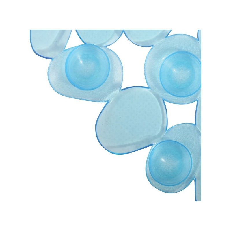 Spirella Tapis Fond De Baignoire PVC GALETS 39x99cm Bleu Transparent MSV