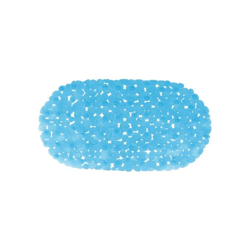 spirella Tapis Fond de baignoire PVC GALETS 39x99cm Bleu transparent MSV
