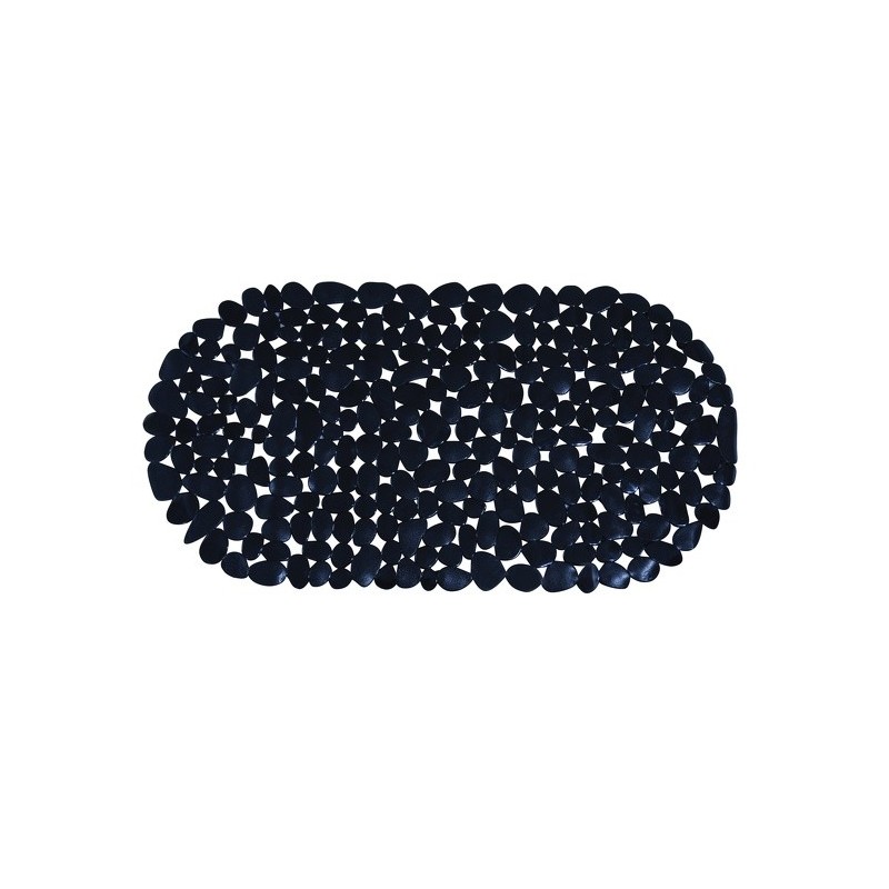 spirella Tapis Fond de baignoire PVC GALETS 39x99cm Noir MSV