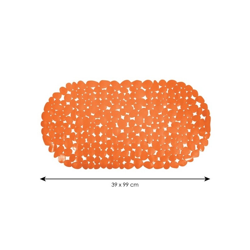 Spirella Tapis Fond De Baignoire PVC GALETS 39x99cm Orange MSV