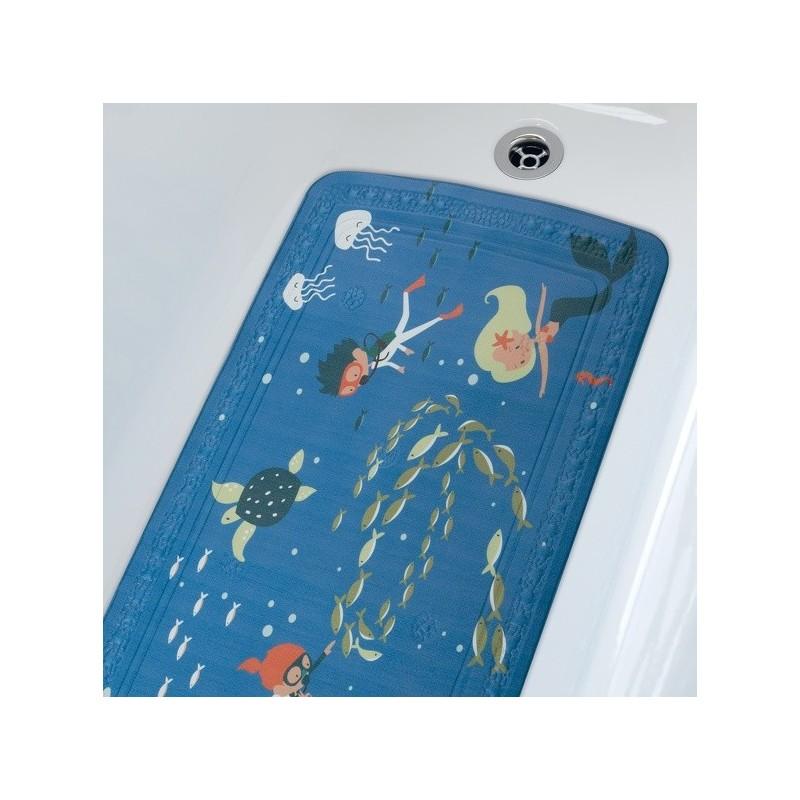 Spirella Tapis Fond De Baignoire PVC SCUBA DIVER 71x36cm Bleu Spirella