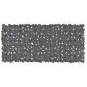 Spirella Tapis Fond De Baignoire Rond PVC RIVERSTONE 75x36cm Gris Fonce Spirella