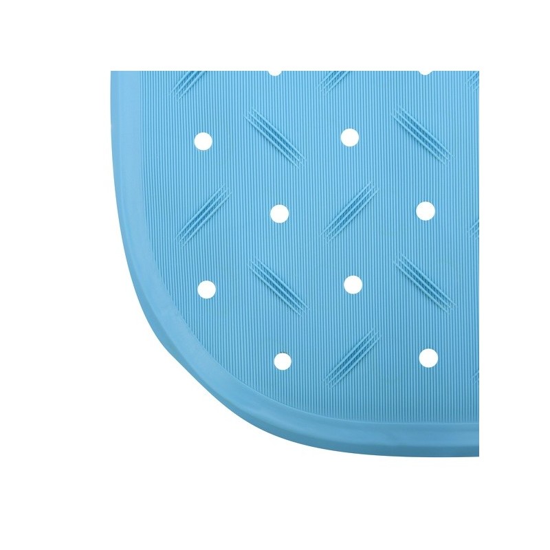 Spirella Tapis Fond De Douche Antidérapant Caoutchouc CLASS 54x54cm Bleu Ciel MSV