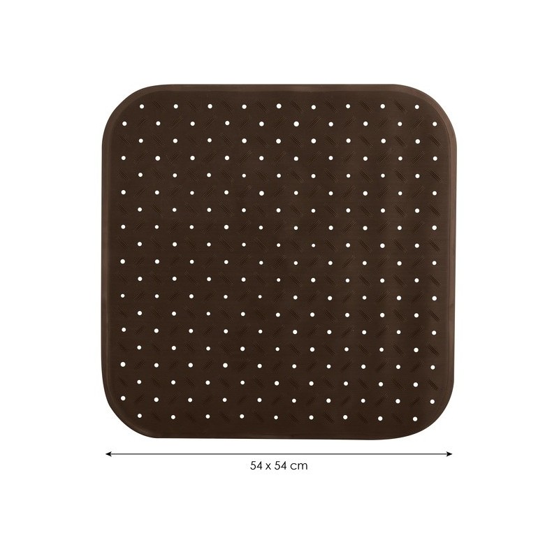 Spirella Tapis Fond De Douche Antidérapant Caoutchouc CLASS 54x54cm Chocolat MSV