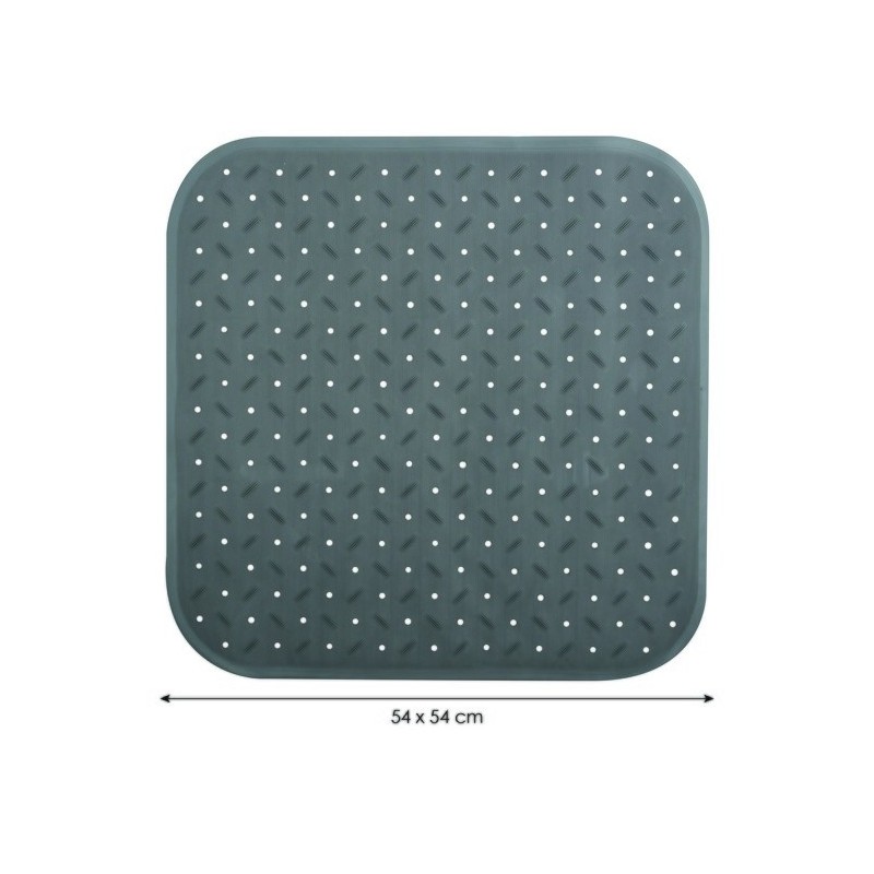 Spirella Tapis Fond De Douche Antidérapant Caoutchouc CLASS 54x54cm Gris MSV