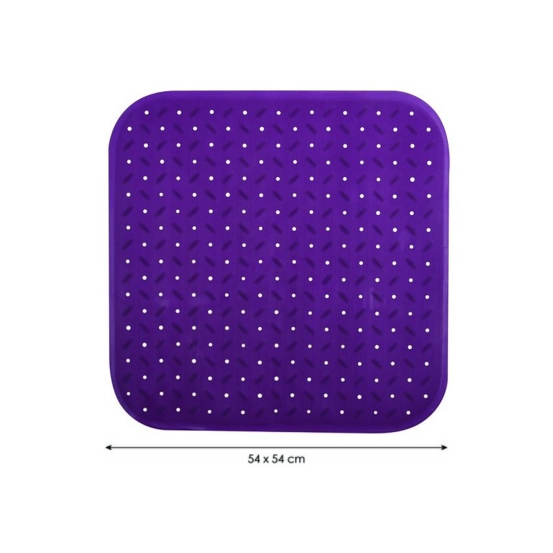 Spirella Tapis Fond De Douche Antidérapant Caoutchouc CLASS 54x54cm Mauve MSV