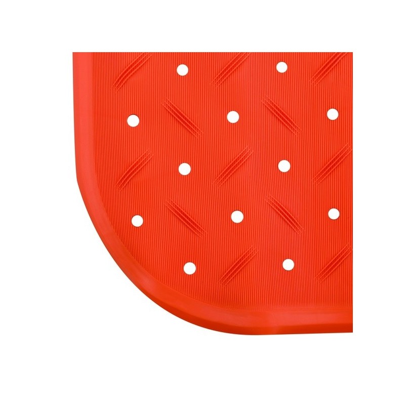Spirella Tapis Fond De Douche Antidérapant Caoutchouc CLASS 54x54cm Orange MSV