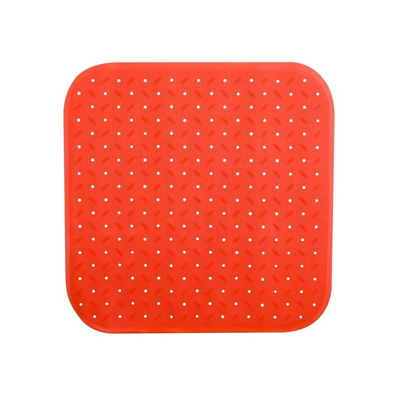 spirella Tapis Fond de douche antidérapant Caoutchouc CLASS 54x54cm Orange MSV