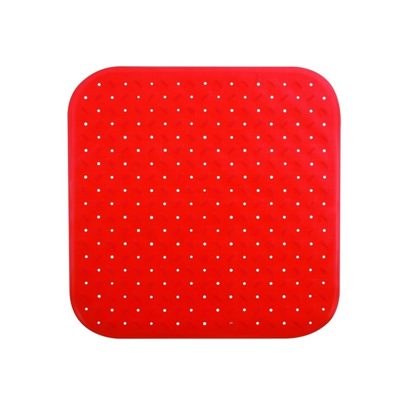 spirella Tapis Fond de douche antidérapant Caoutchouc CLASS 54x54cm Rouge MSV