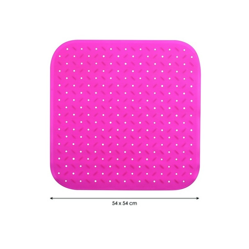 Spirella Tapis Fond De Douche Antidérapant Caoutchouc CLASS 54x54cm Fuschia MSV