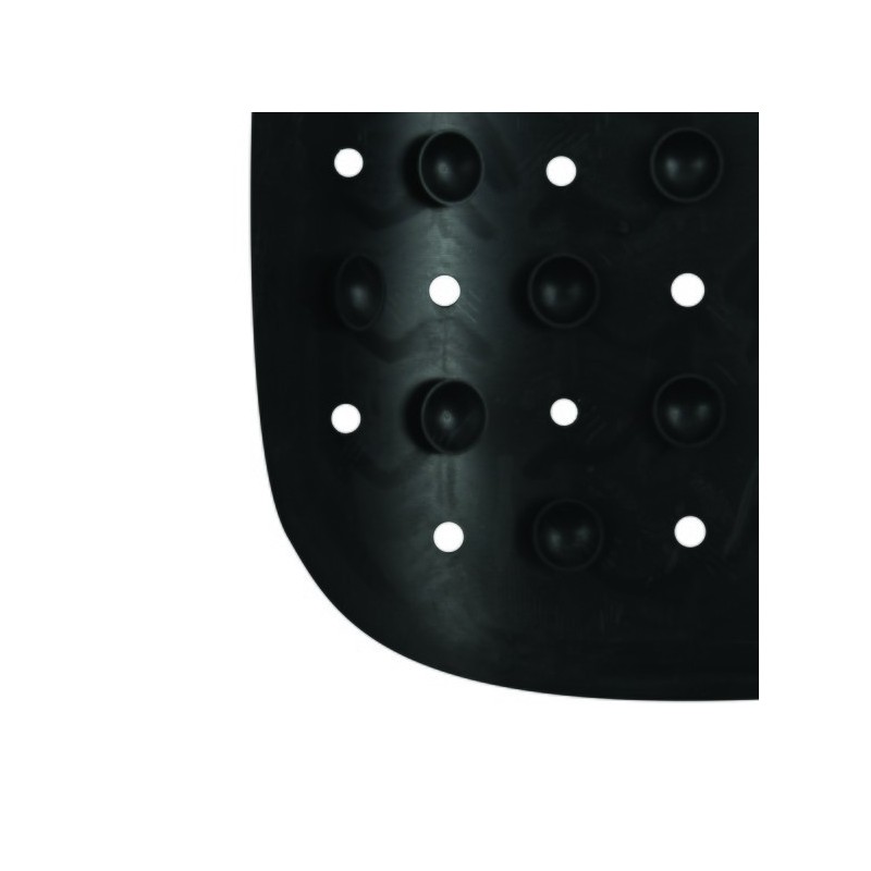 Spirella Tapis Fond De Douche Antidérapant Caoutchouc CLASS 54x54cm Noir MSV