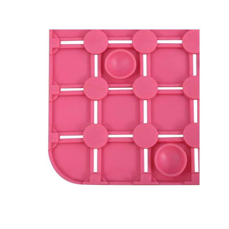 Spirella Tapis Fond De Douche Antidérapant Caoutchouc QUADRO 54x54cm Rose Fuschia MSV