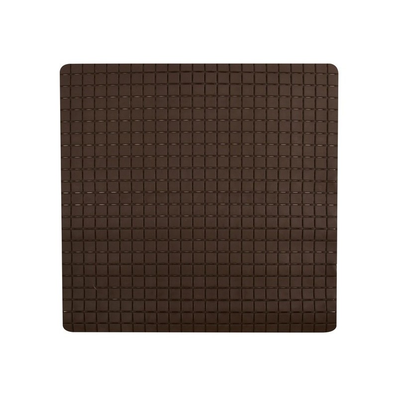 spirella Tapis Fond de douche antidérapant Caoutchouc QUADRO 54x54cm Chocolat MSV