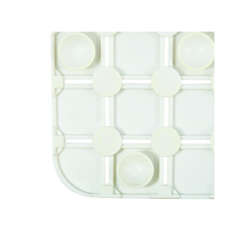 Spirella Tapis Fond De Douche Antidérapant Caoutchouc QUADRO 54x54cm Blanc MSV