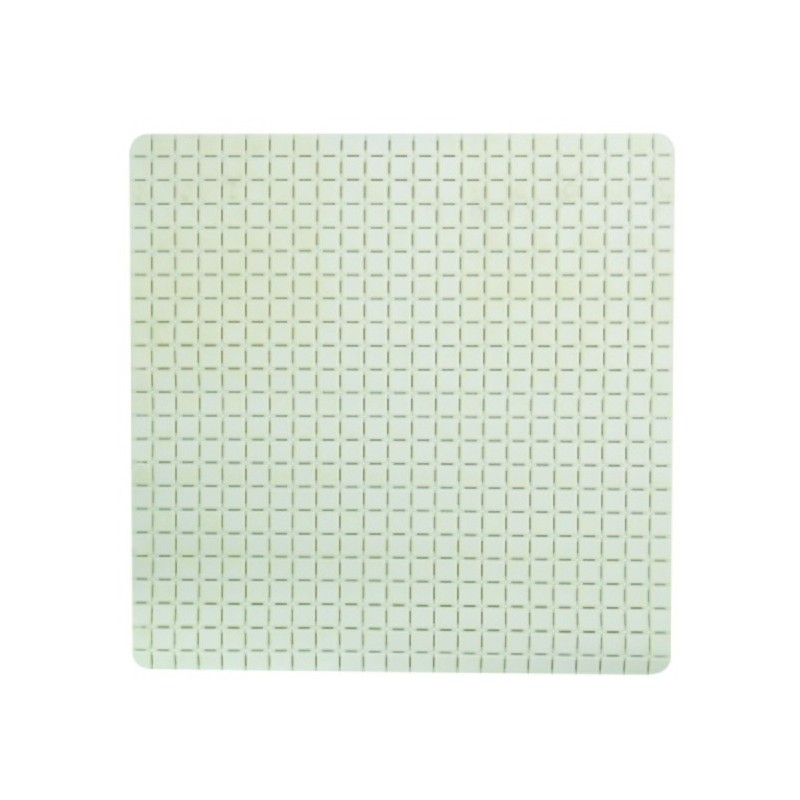 spirella Tapis Fond de douche antidérapant Caoutchouc QUADRO 54x54cm Blanc MSV