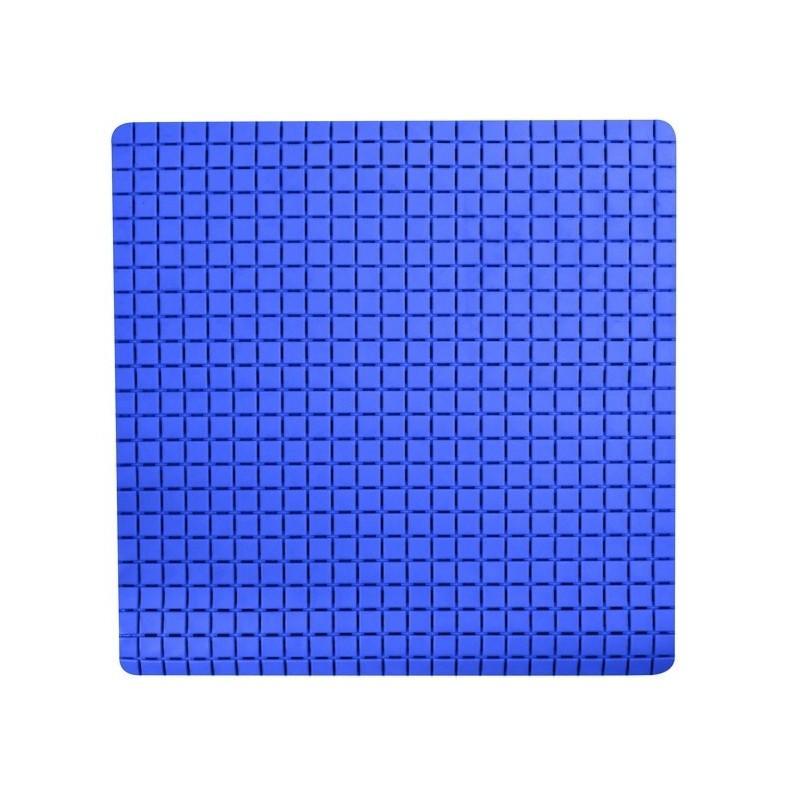 spirella Tapis Fond de douche antidérapant Caoutchouc QUADRO 54x54cm Bleu MSV