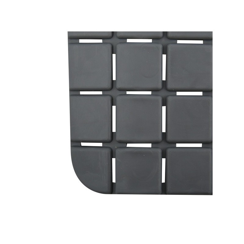 Spirella Tapis Fond De Douche Antidérapant Caoutchouc QUADRO 54x54cm Gris MSV