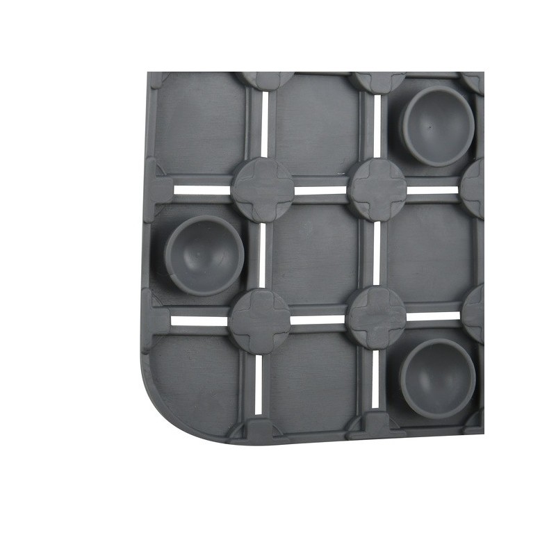 Spirella Tapis Fond De Douche Antidérapant Caoutchouc QUADRO 54x54cm Gris MSV