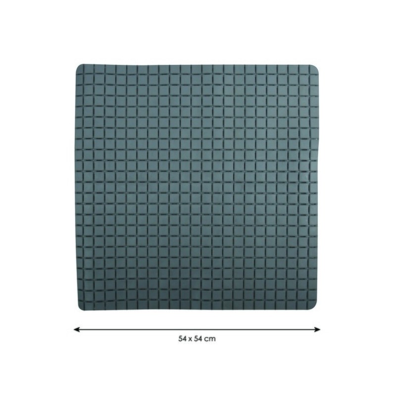 Spirella Tapis Fond De Douche Antidérapant Caoutchouc QUADRO 54x54cm Gris MSV