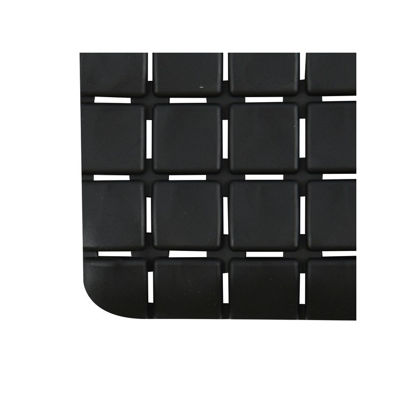Spirella Tapis Fond De Douche Antidérapant Caoutchouc QUADRO 54x54cm Noir MSV