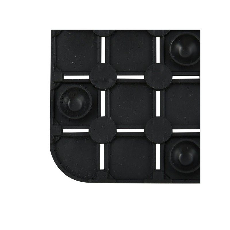 Spirella Tapis Fond De Douche Antidérapant Caoutchouc QUADRO 54x54cm Noir MSV
