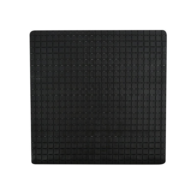 spirella Tapis Fond de douche antidérapant Caoutchouc QUADRO 54x54cm Noir MSV