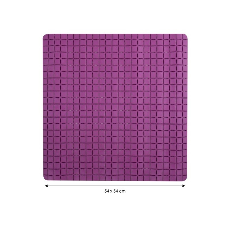 Spirella Tapis Fond De Douche Antidérapant Caoutchouc QUADRO 54x54cm Violet MSV